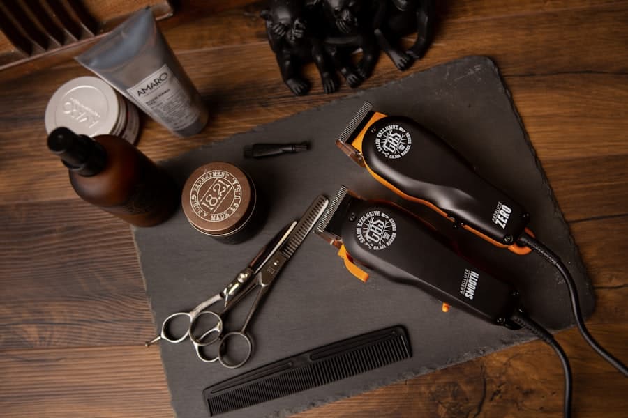 Ambiente de barbearia com cadeiras